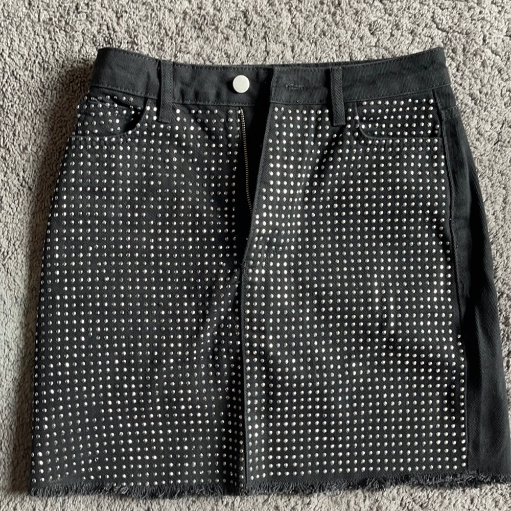 Sparkly denim skirt